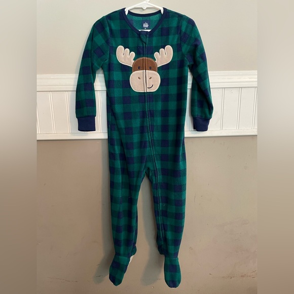 Kids Headquarters Fuzzy Moose Footie Zippy Size 3T - Picture 1 of 5